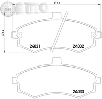 Set placute frana - frana disc 