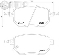Set placute frana - frana disc 