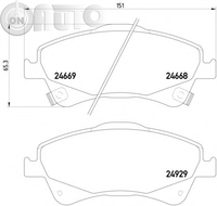 Set placute frana - frana disc 