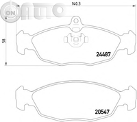 Set placute frana - frana disc 