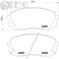 Set placute frana - frana disc 