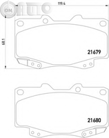 Set placute frana - frana disc 