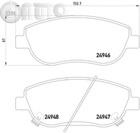 Set placute frana - frana disc 