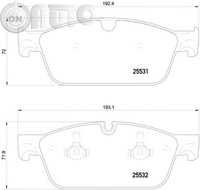 Set placute frana - frana disc 